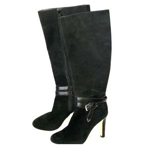 Antonio Melani Black High Heel Suede Boots